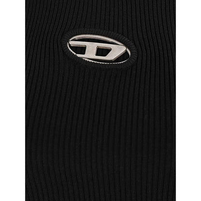 Diesel Black Rayon Long Sleeve T-Shirt Diesel