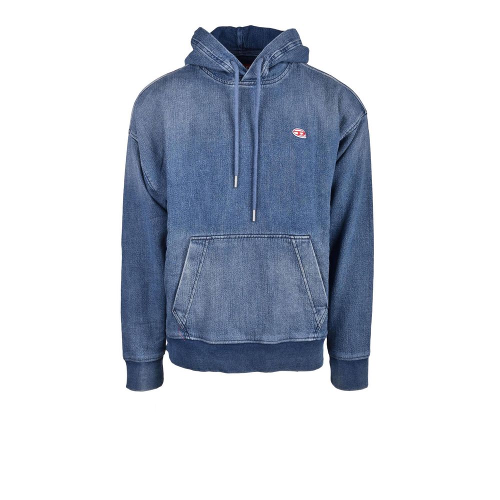 Diesel Blue Cotton Hoodie Diesel