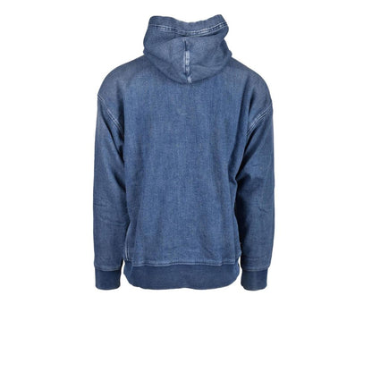 Diesel Blue Cotton Hoodie Diesel