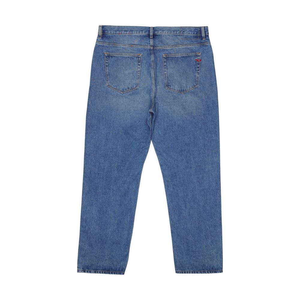 Diesel Blue Cotton Relaxed Fit Jeans Diesel