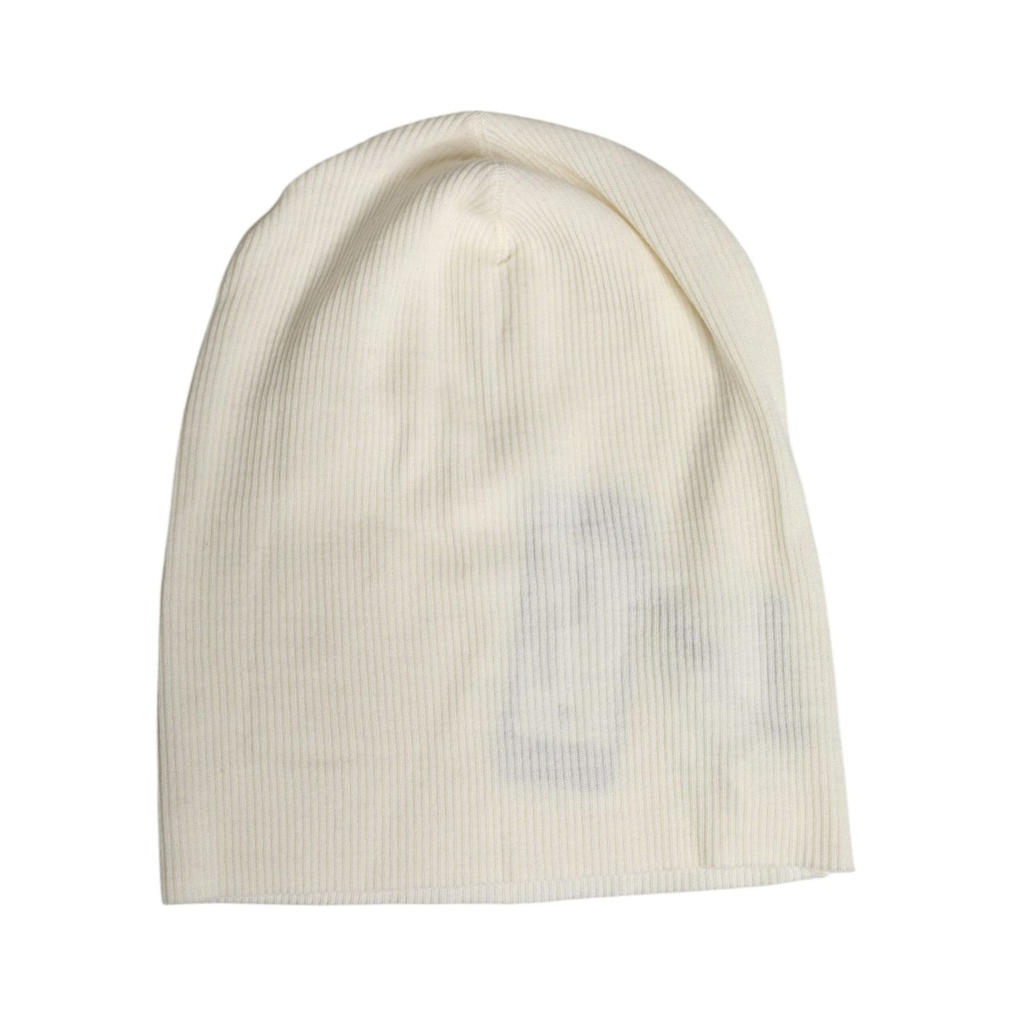 Dolce & Gabbana Beige Wool Blend Knitted Beanie Cap Dolce & Gabbana