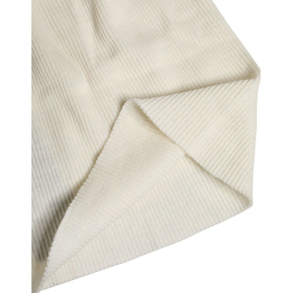 Dolce & Gabbana Beige Wool Blend Knitted Beanie Cap Dolce & Gabbana