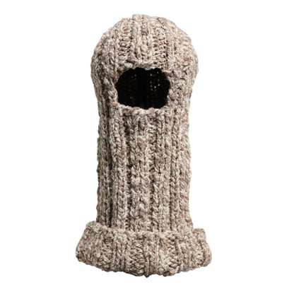 Dolce & Gabbana Beige Wool Knitted Ski Mask Balaclava Hat Dolce & Gabbana