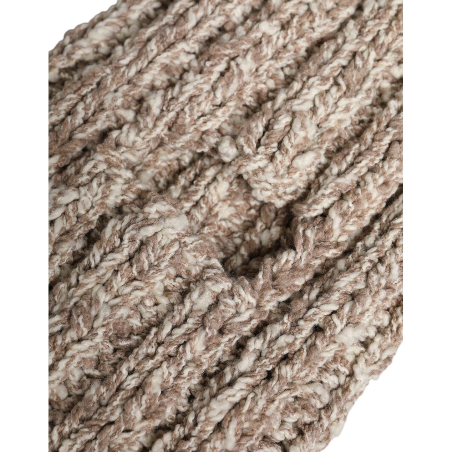 Dolce & Gabbana Beige Wool Knitted Ski Mask Balaclava Hat Dolce & Gabbana