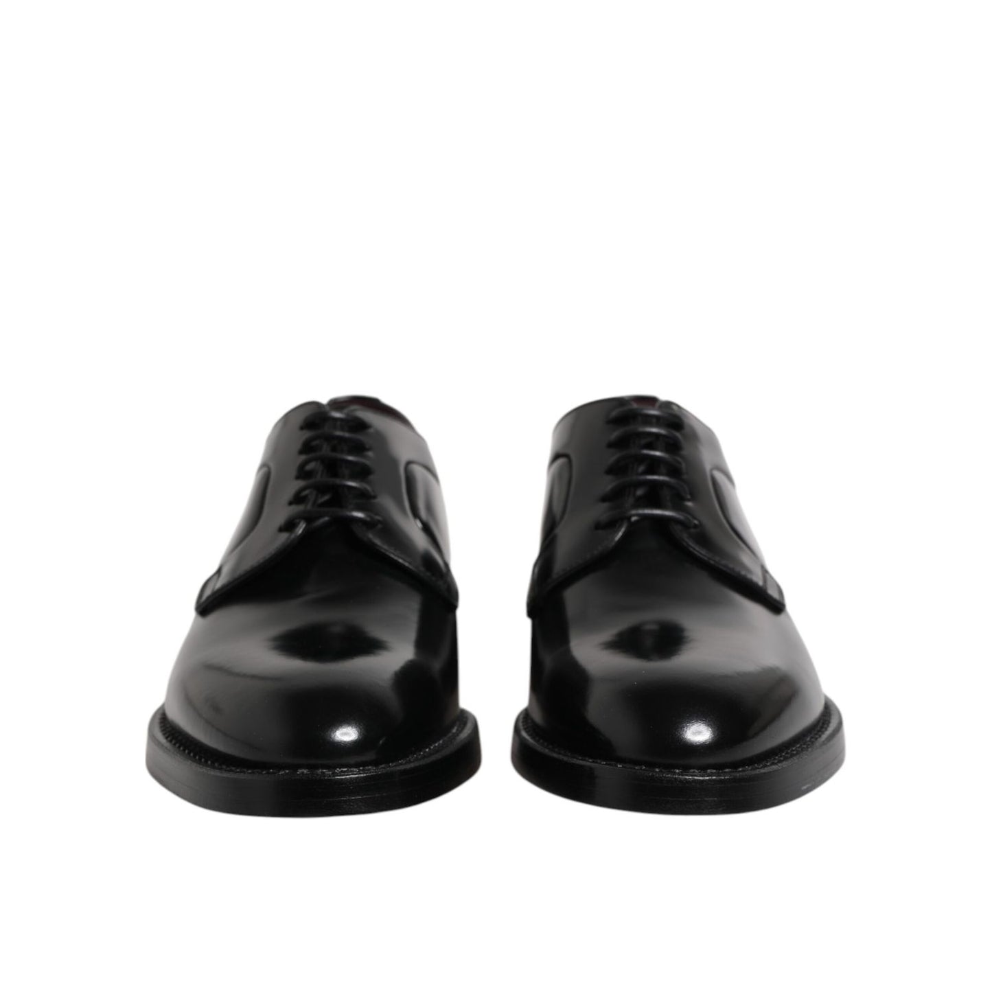 Dolce & Gabbana Black Calf Leather Lace Up Dress Shoes