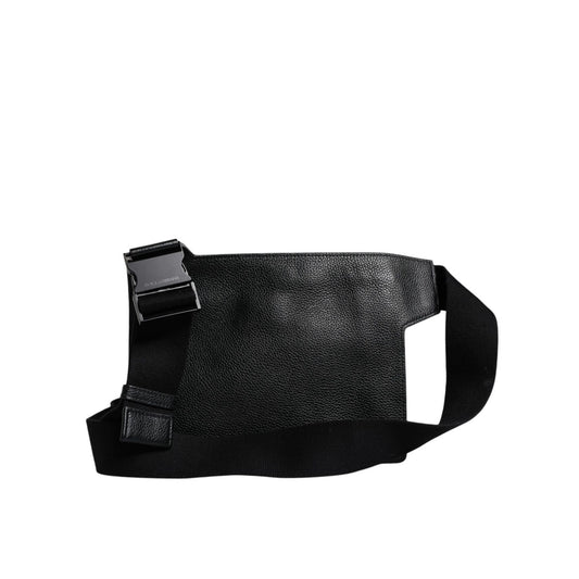 Dolce & Gabbana Black Calfskin Leather Messenger Crossbody Bag Dolce & Gabbana