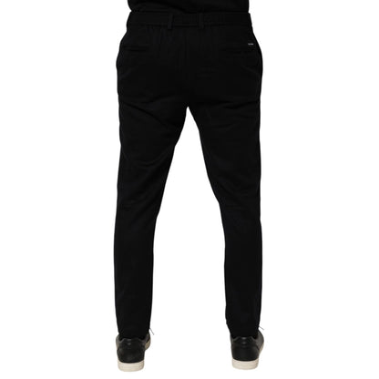 Dolce & Gabbana Black Cashmere Dress Formal Men Trouser Pants