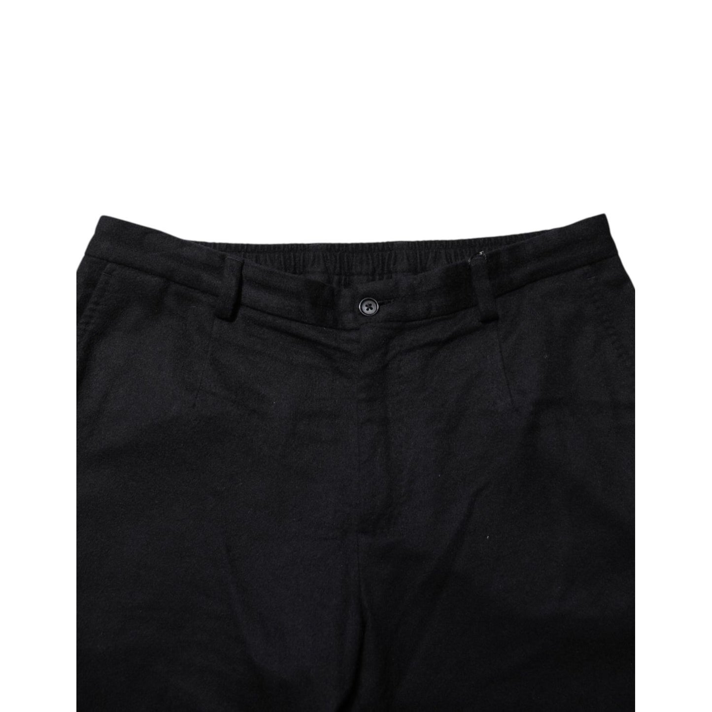 Dolce & Gabbana Black Cashmere Dress Formal Men Trouser Pants