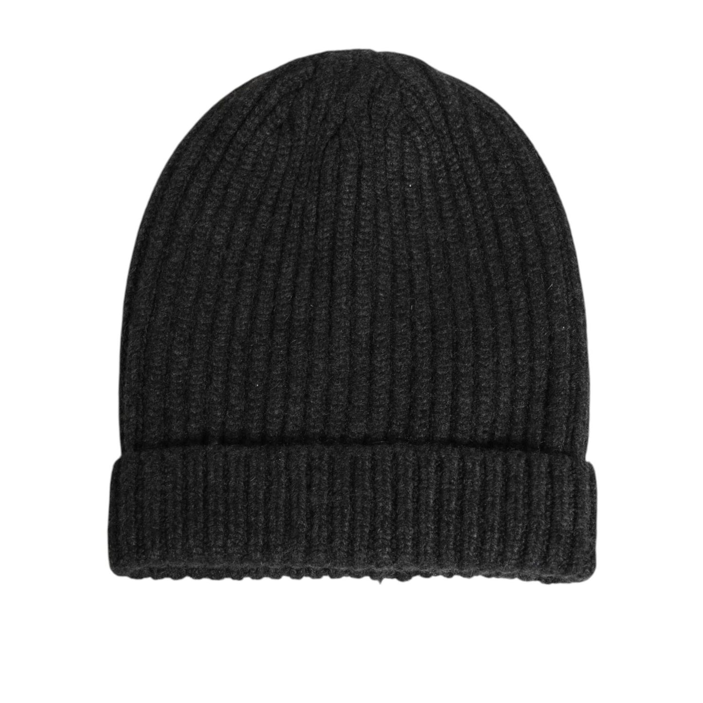 Dolce & Gabbana Black Cashmere Knitted Beanie Men Capello Hat Dolce & Gabbana