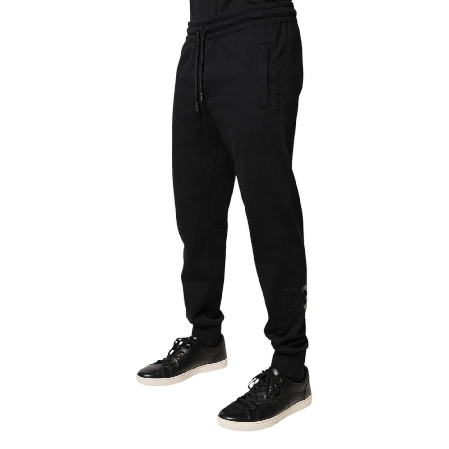 Dolce & Gabbana Black Cotton Jogger Jogging Pants