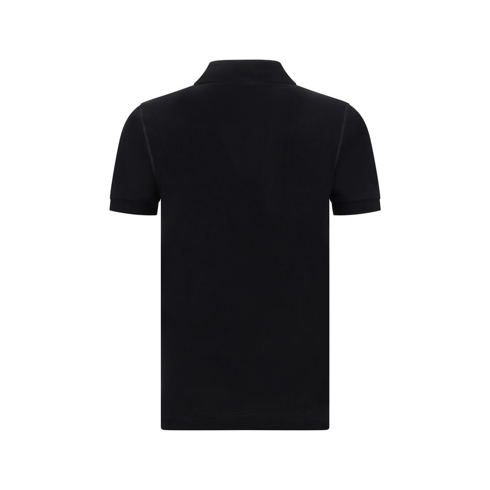 Dolce & Gabbana Black Cotton Polo Shirt