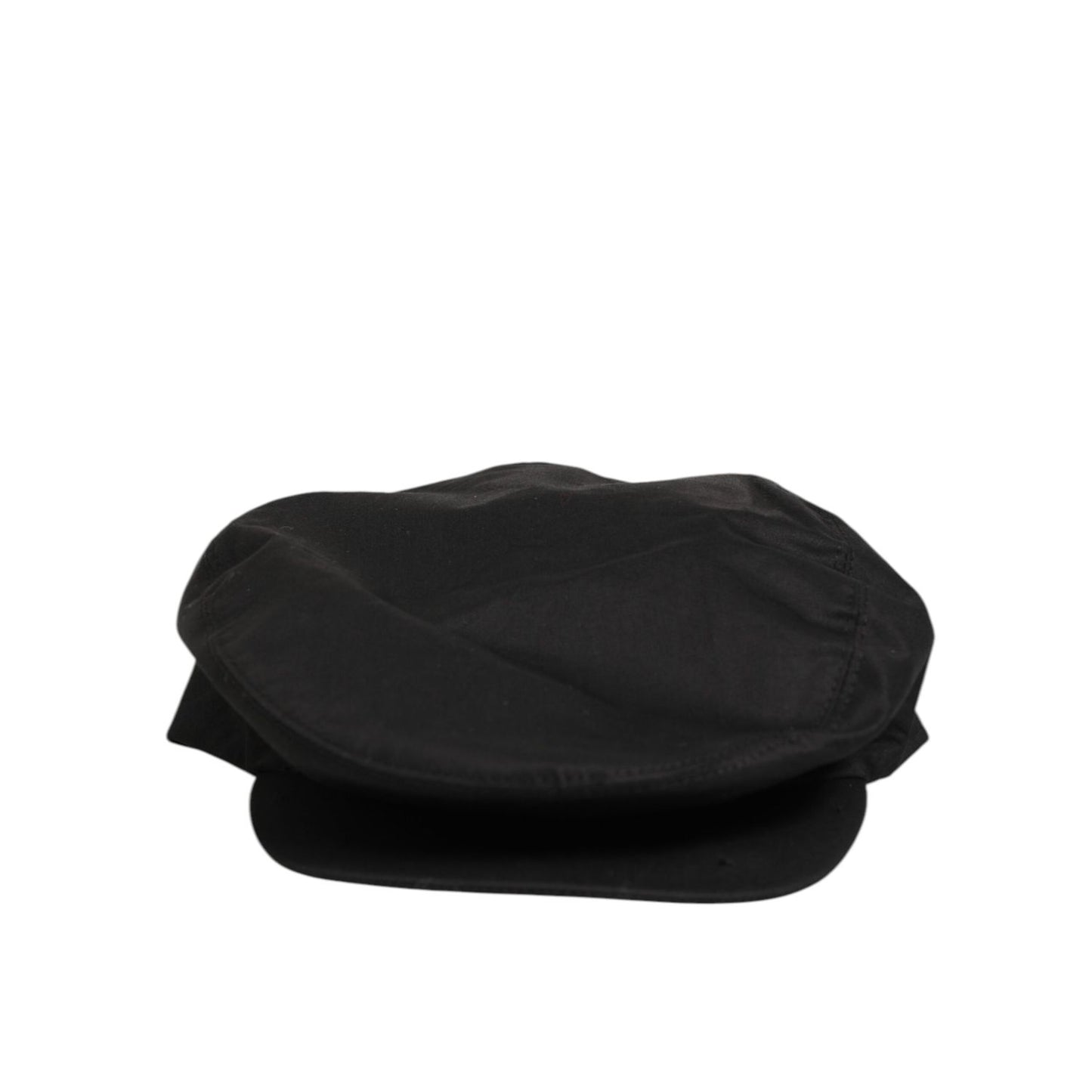 Dolce & Gabbana Black Cotton Stretch Newsboy Cloth Capello Hat Dolce & Gabbana