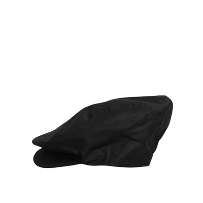 Dolce & Gabbana Black Cotton Stretch Newsboy Cloth Capello Hat Dolce & Gabbana