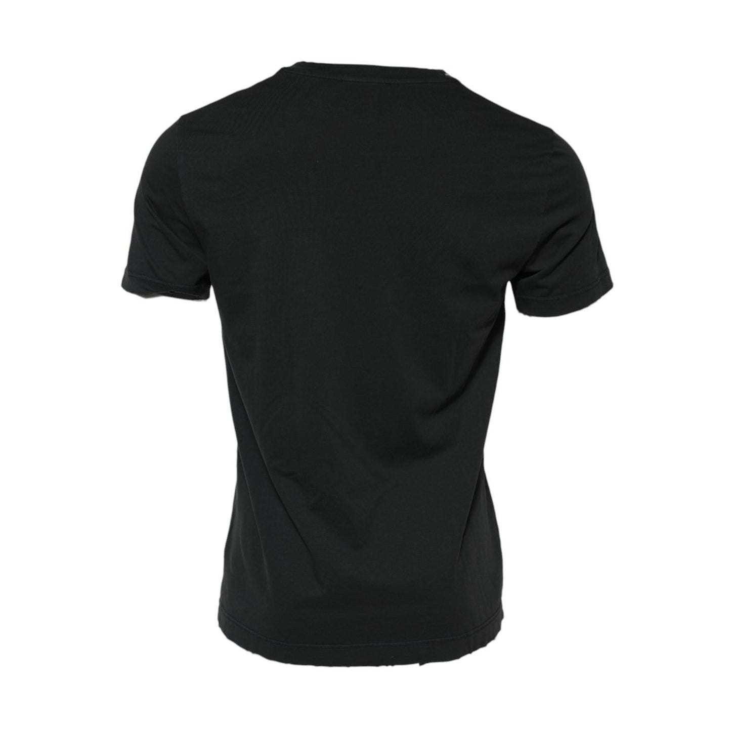 Dolce & Gabbana Black DG Crew Devotion Cotton Crew Neck T-shirt