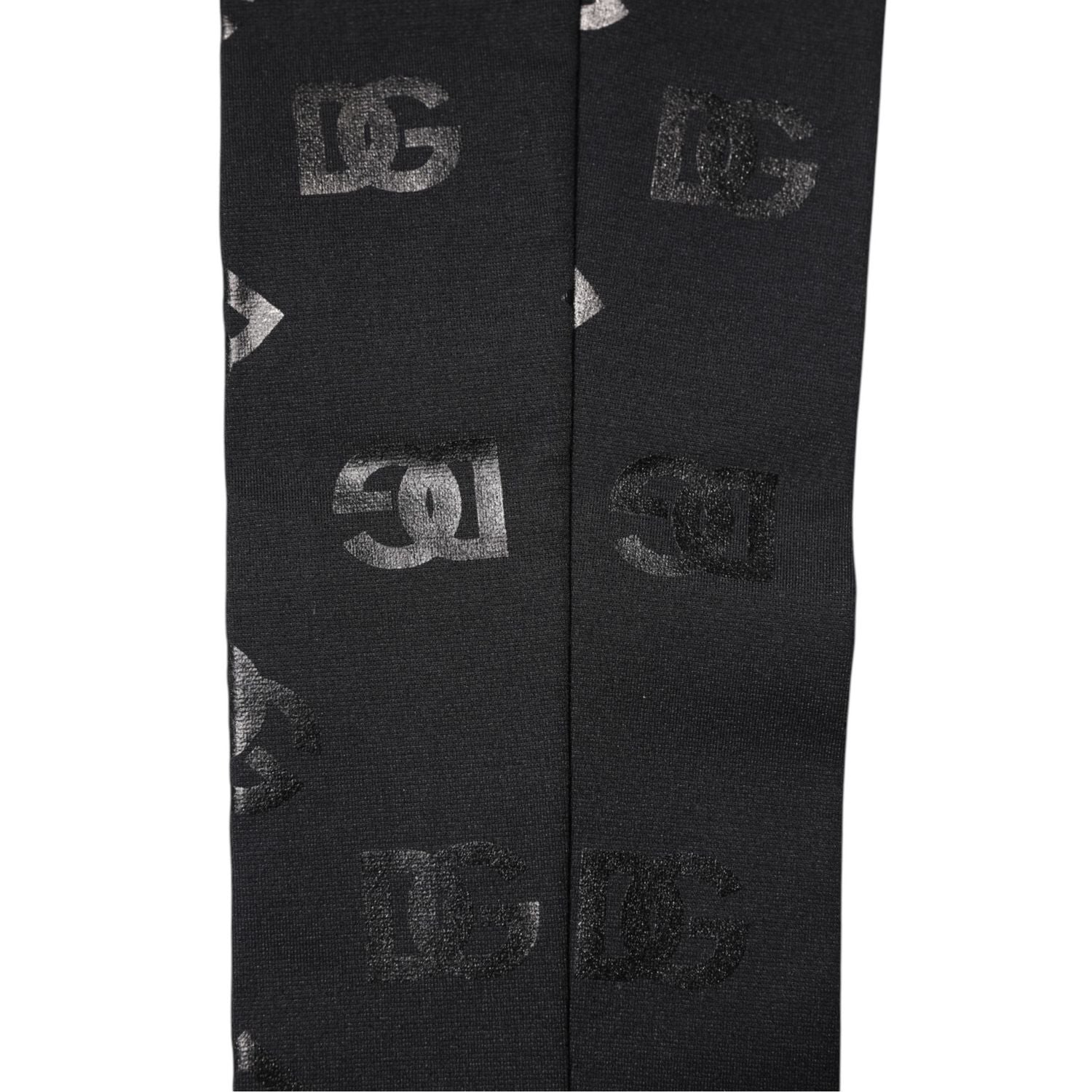 Dolce & Gabbana Black DG Logo Monogram Wool Stretch Arm Sleeves