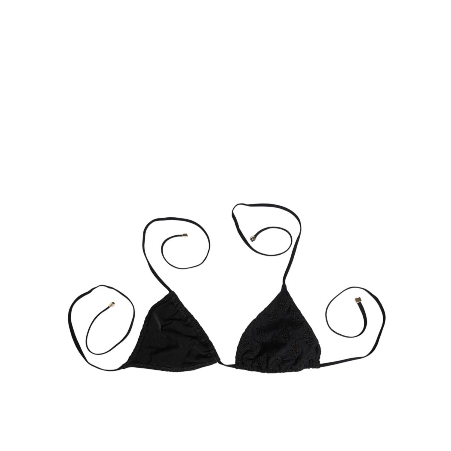 Dolce & Gabbana Black Embroidered Triangle Swimwear Underwear
