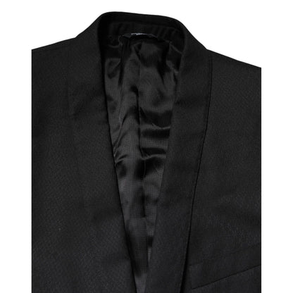 Dolce & Gabbana Black GOLD Single Breasted Suit Coat Blazer