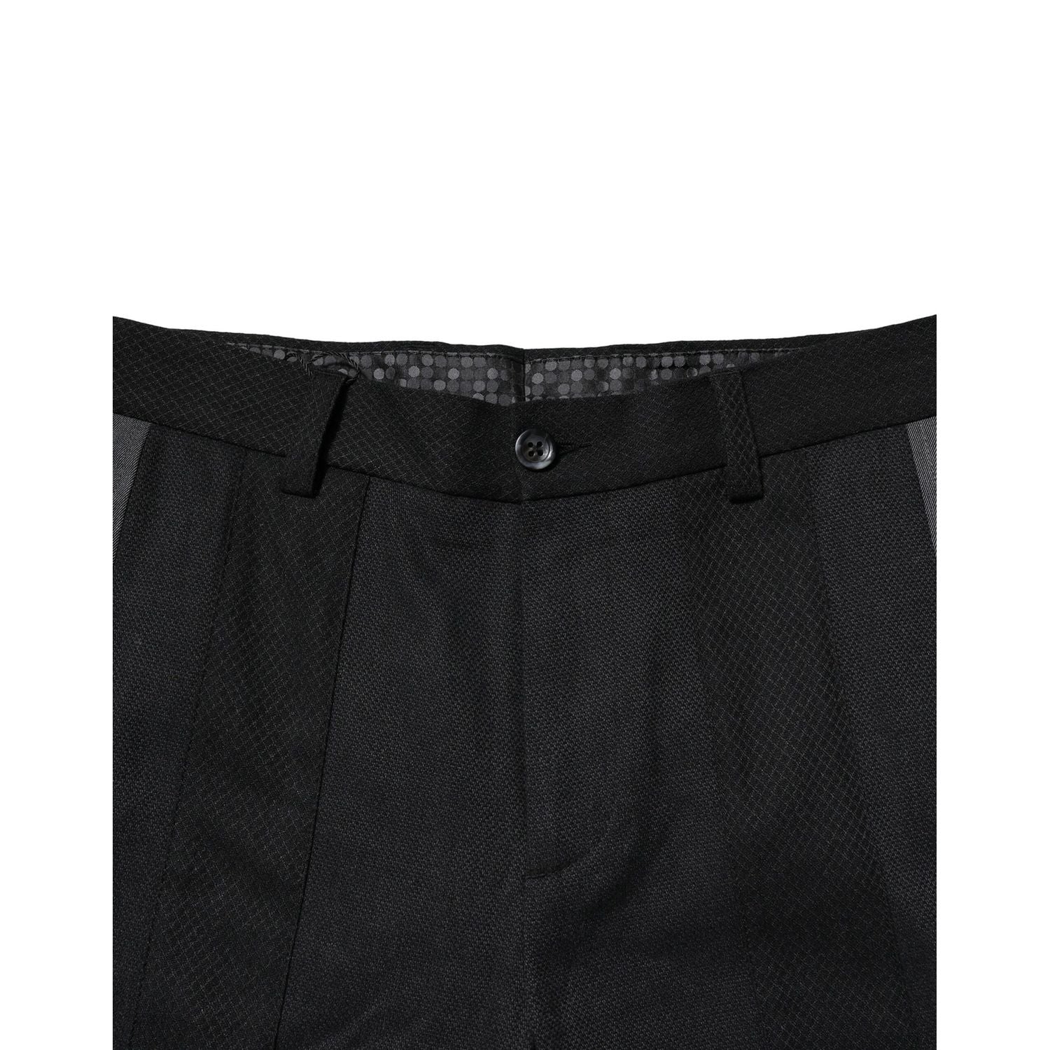 Dolce & Gabbana Black Gray Cotton Tapered Men Pants