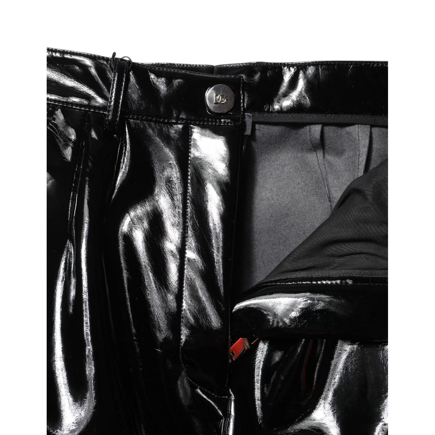 Dolce & Gabbana Black High Waist Cargo Bootcut Pants