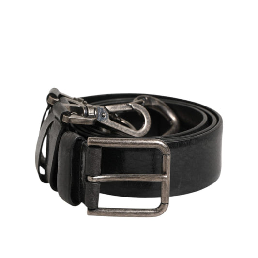 Dolce & Gabbana Black Key Ring Clip Attachments Buckle Belt Dolce & Gabbana