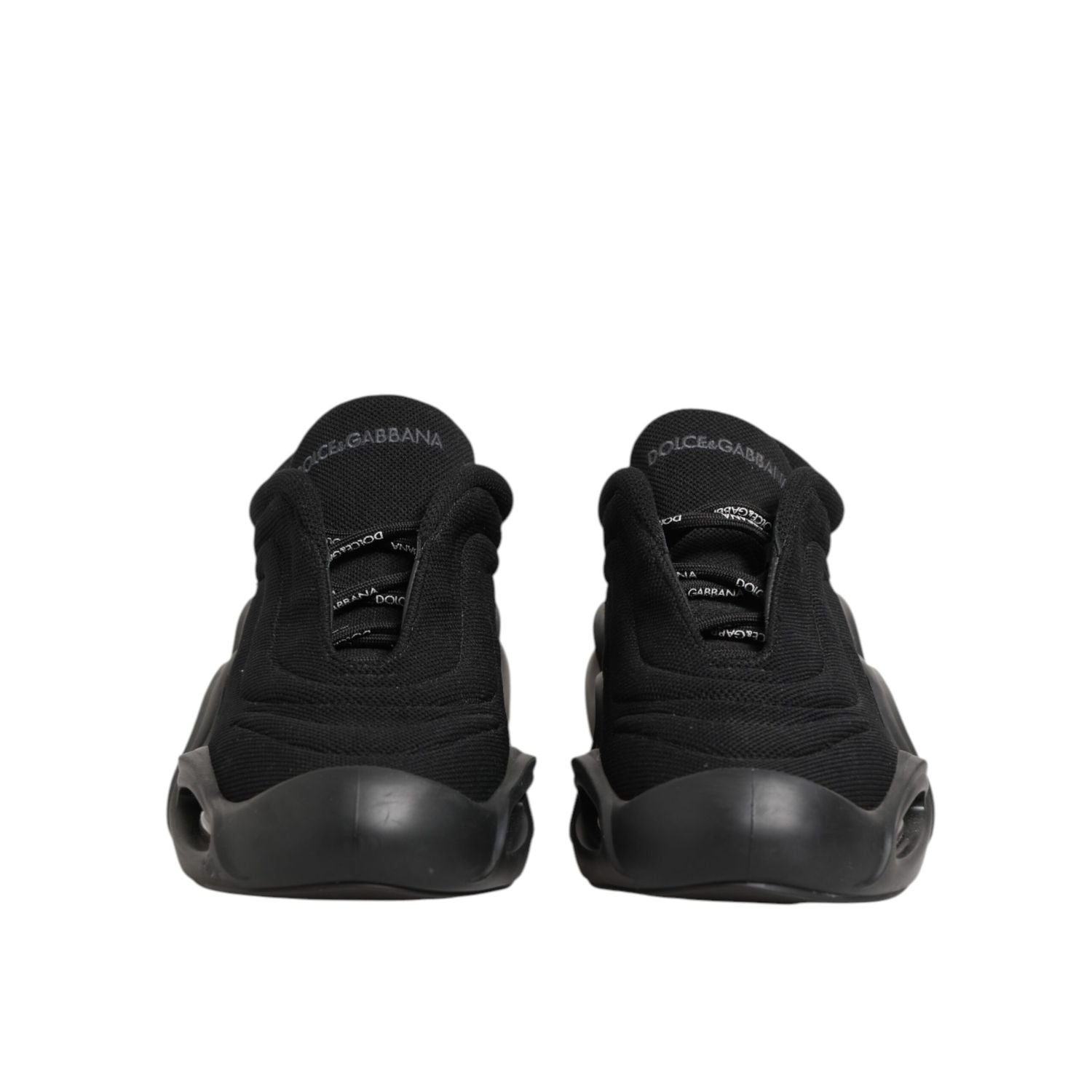 Dolce & Gabbana Black Lace Up Wave Low Top Men Sneaker Shoes