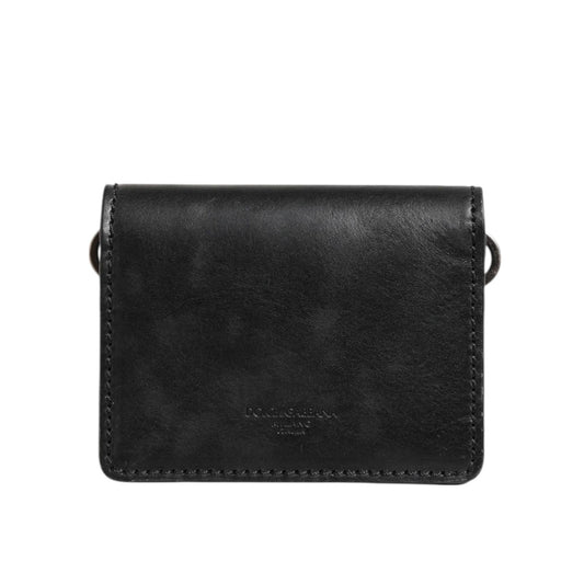 Dolce & Gabbana Black Leather Bifold Card Holder Mens Coin Purse Key Clip Wallet Dolce & Gabbana