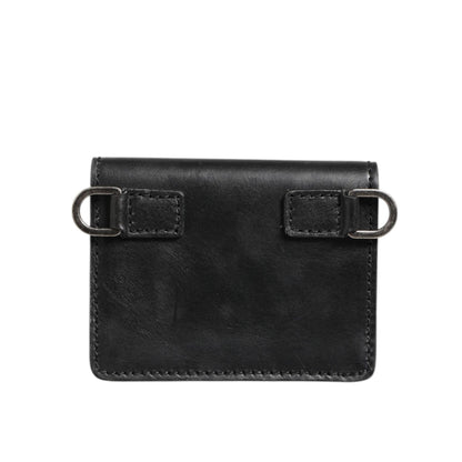 Dolce & Gabbana Black Leather Bifold Card Holder Mens Coin Purse Key Clip Wallet