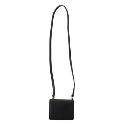 Dolce & Gabbana Black Leather Bifold Shoulder Sling Women Wallet
