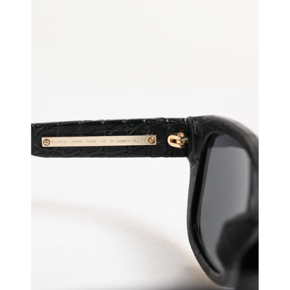 Dolce & Gabbana Black Leather Frame DG4177 Tinted Lens Sunglasses
