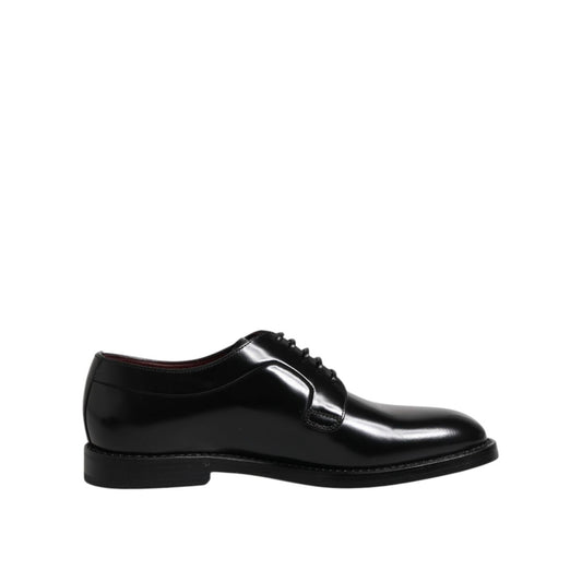 Dolce & Gabbana Black Leather Lace Up Derby Dress Formal Shoes Dolce & Gabbana