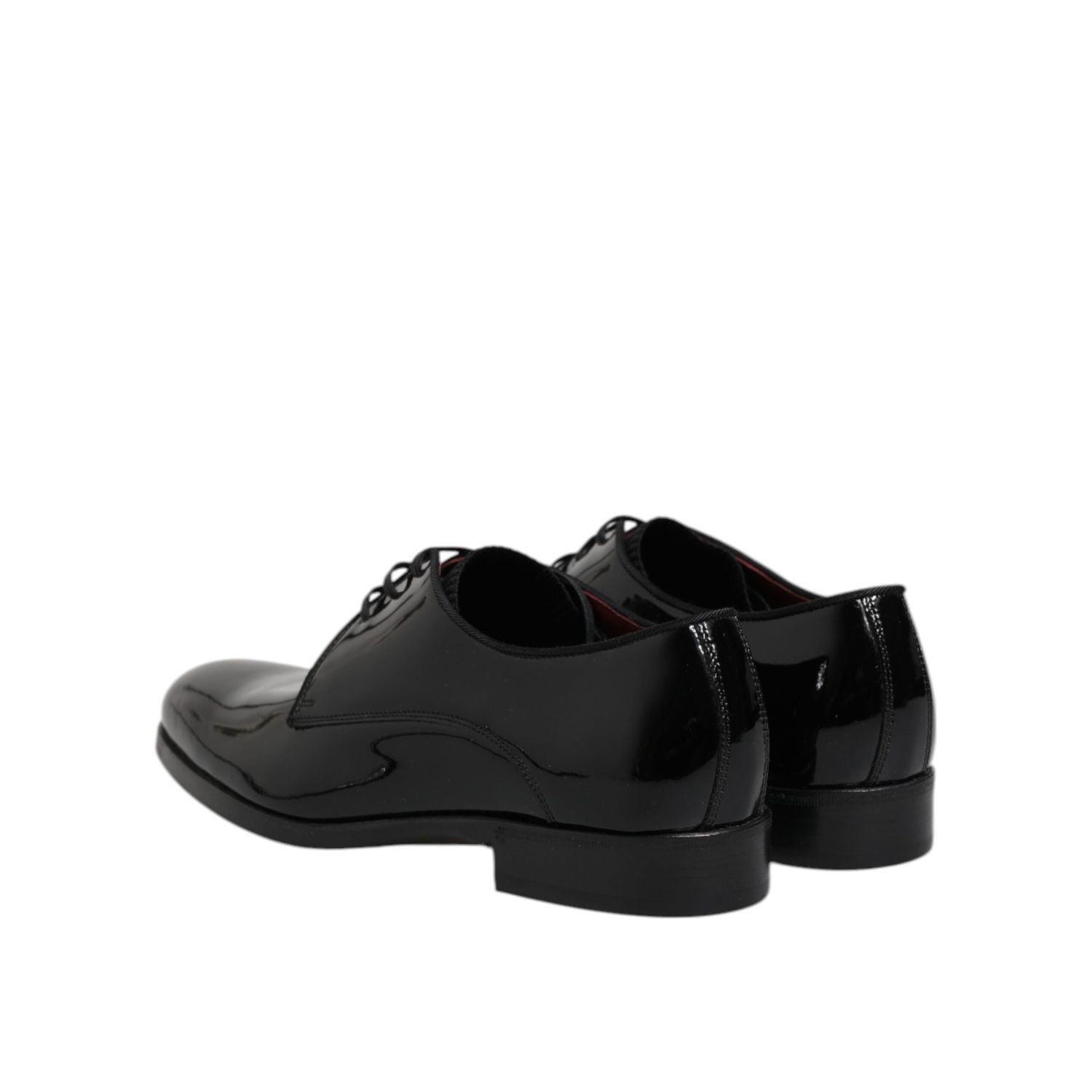 Dolce & Gabbana Black Leather Lace Up Men Derby Formal Shoes