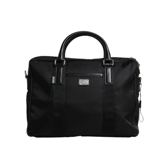 Dolce & Gabbana Black Logo Plaque Double Handle Messenger Bag Dolce & Gabbana