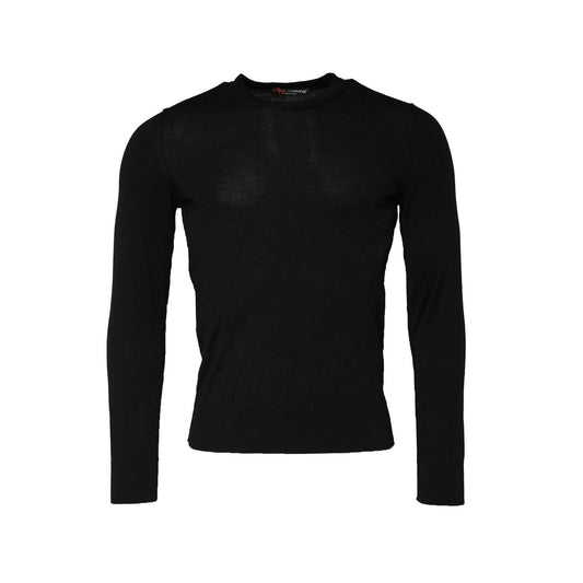 Dolce & Gabbana Black Long Sleeve Crew Neck Pullover Sweater Dolce & Gabbana