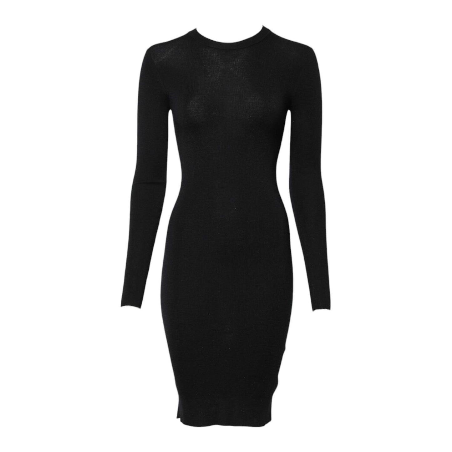 Dolce & Gabbana Black Long Sleeves Bodycon Sheath Dress