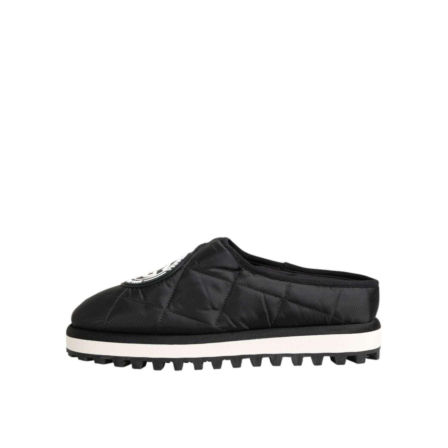 Dolce & Gabbana Black Nylon Low Top Slip On Sneaker Shoes