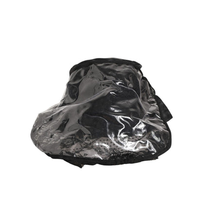Dolce & Gabbana Black PVC Wide Brim Men Bucket Capello Hat Dolce & Gabbana