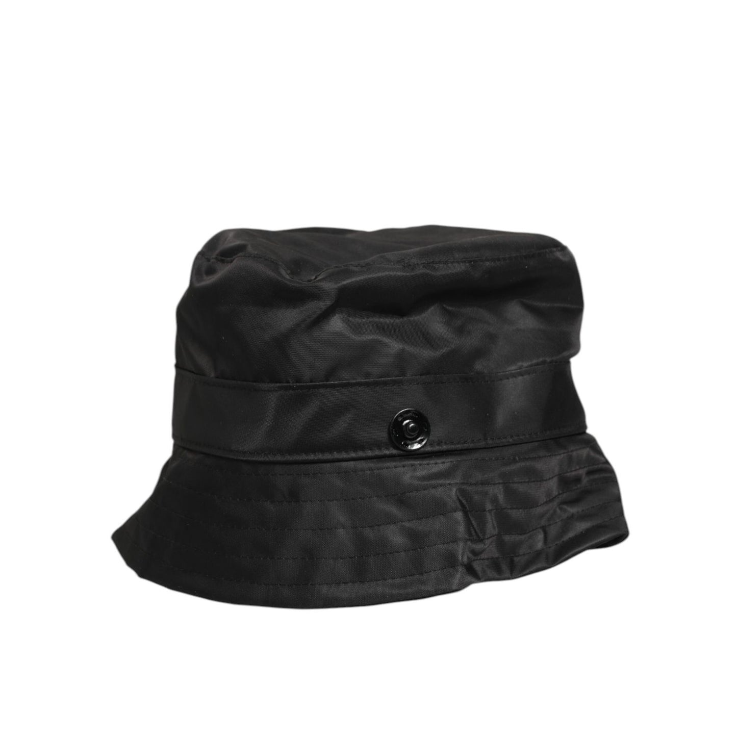 Dolce & Gabbana Black PVC Wide Brim Men Bucket Capello Hat Dolce & Gabbana