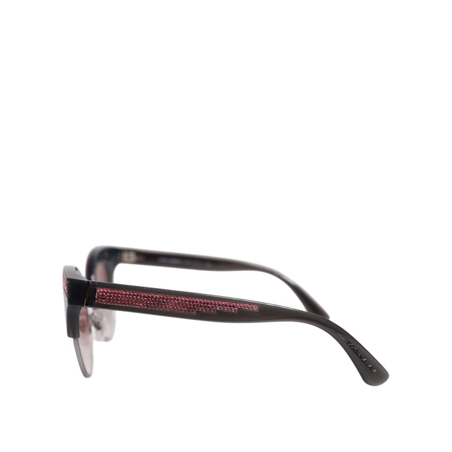 Dolce & Gabbana Black Pink Mirrored Cat Eye DG6109 Sequined Sunglasses