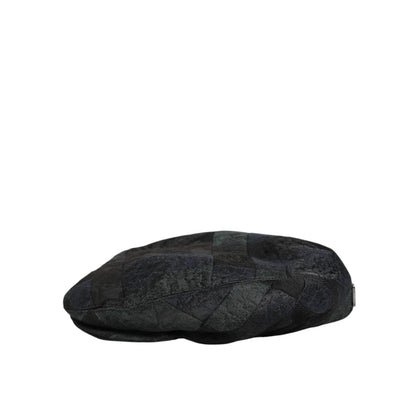 Dolce & Gabbana Black Polyester Newsboy Men Cloth Capello Hat Dolce & Gabbana