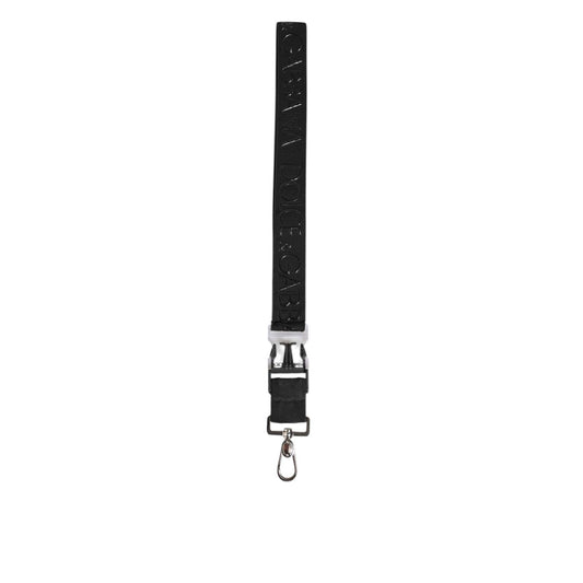 Dolce & Gabbana Black Polyester Stretch Rubberised DG Logo Men Keychain Dolce & Gabbana