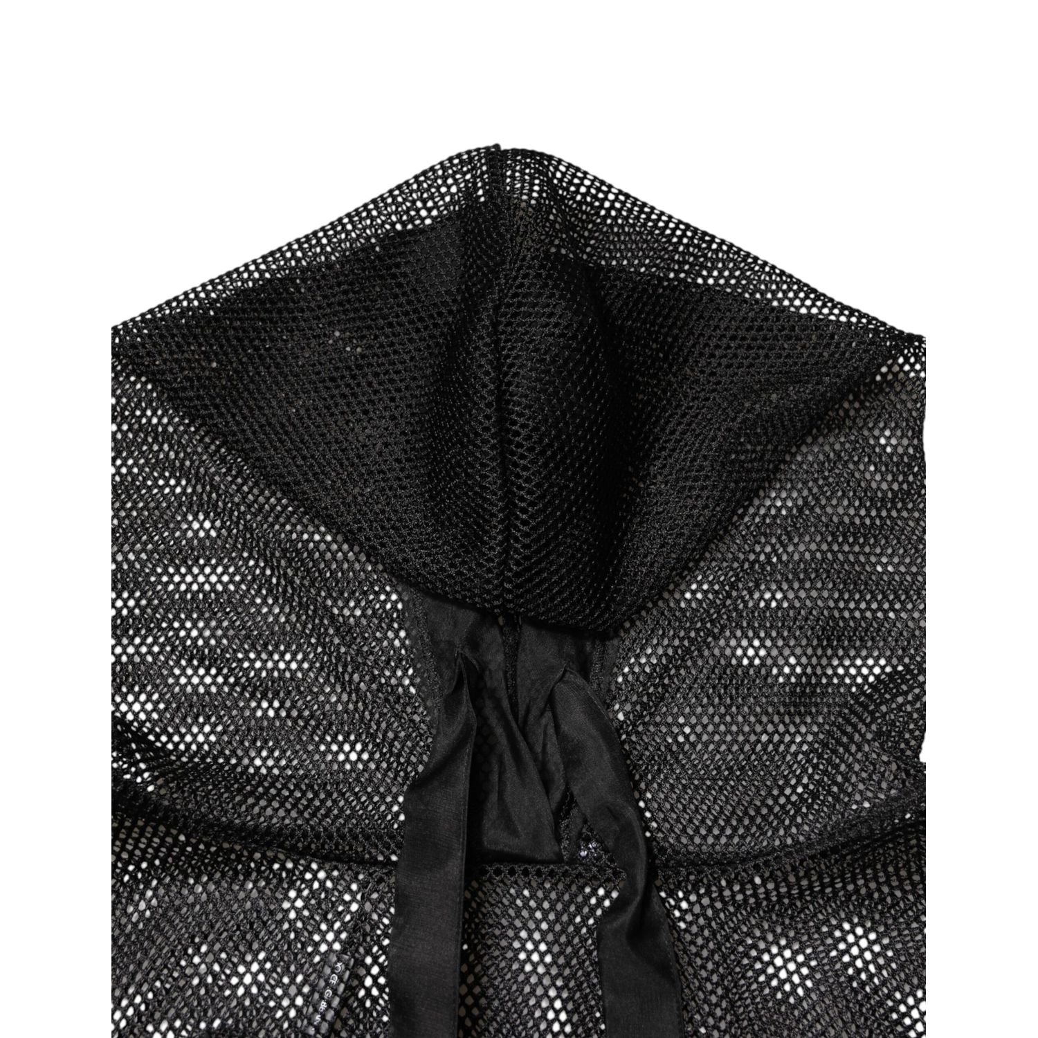 Dolce & Gabbana Black See Through Hooded Pullover Sweater