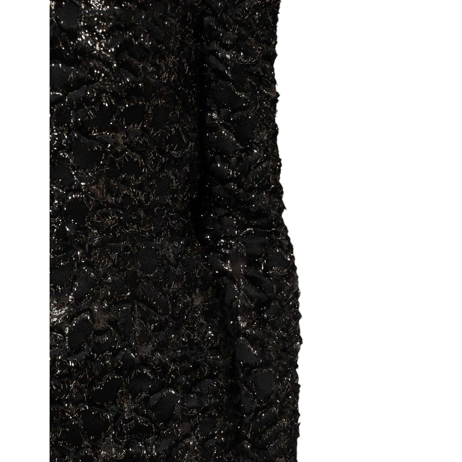 Dolce & Gabbana Black Sequin Bouclé Tweed Sheath Dress