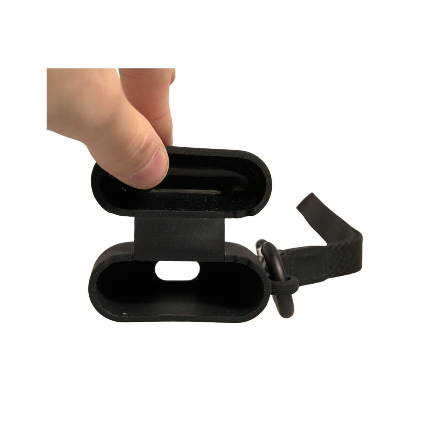 Dolce & Gabbana Black Silicone Rubber Logo Embossed Airpods Case