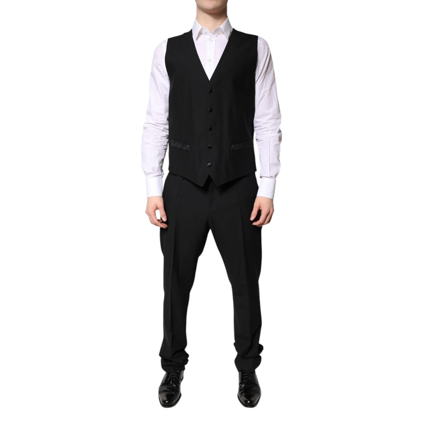 Dolce & Gabbana Black Single Breasted Formal 3 Piece Suit