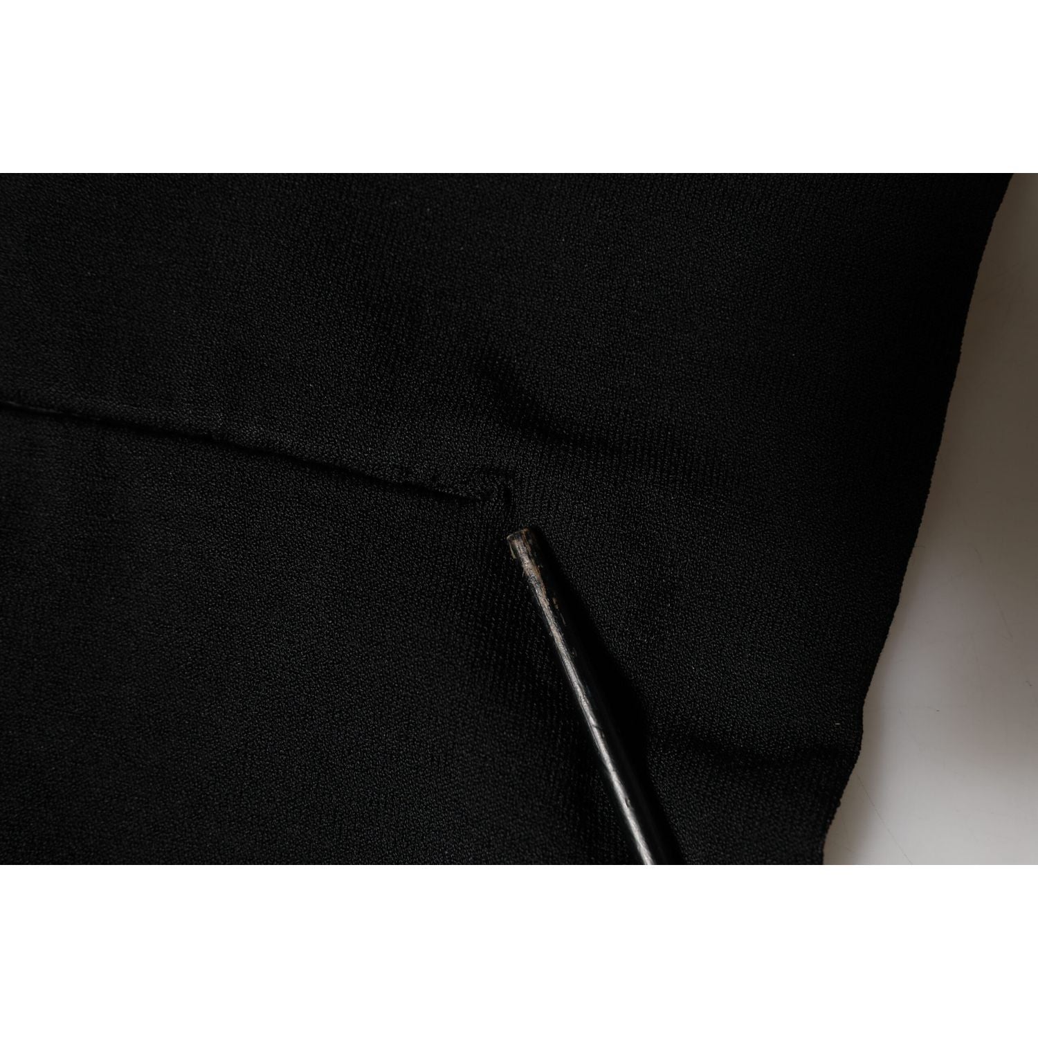 Dolce & Gabbana Black Viscose Turtle Neck Crop Pullover Top