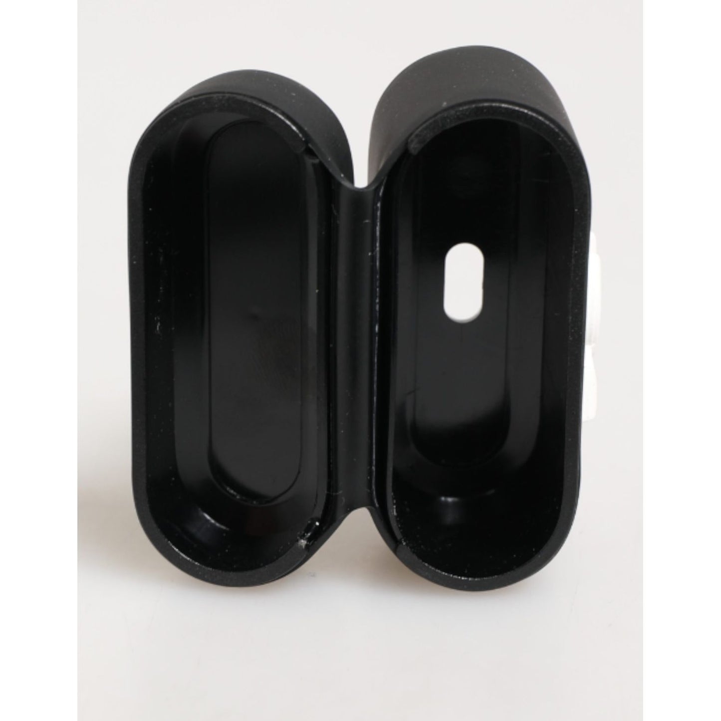 Dolce & Gabbana Black White Rubber Embossed Logo Accessory Airpods Case