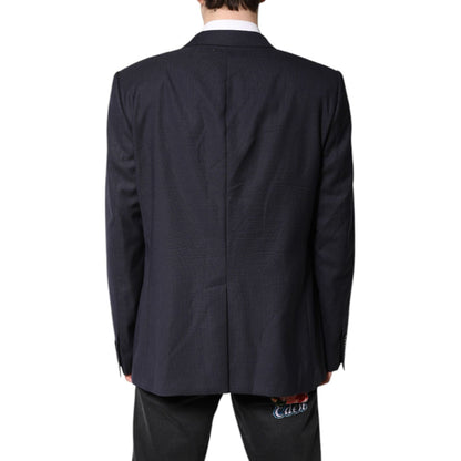 Dolce & Gabbana Black Wool Single Breasted Coat Blazer Suit