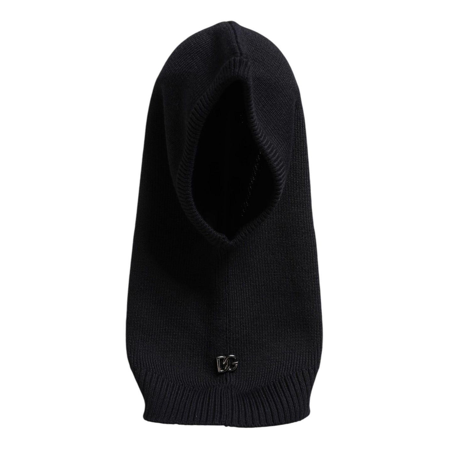Dolce & Gabbana Black Wool Whole Head Wrap Balaclava Hat Dolce & Gabbana