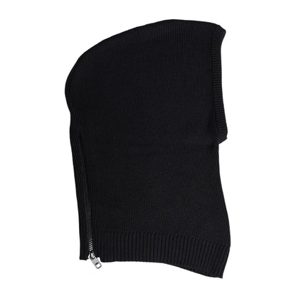 Dolce & Gabbana Black Wool Whole Head Wrap Balaclava Hat Dolce & Gabbana