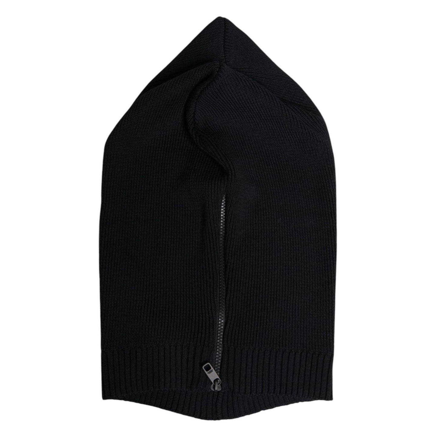 Dolce & Gabbana Black Wool Whole Head Wrap Balaclava Hat Dolce & Gabbana